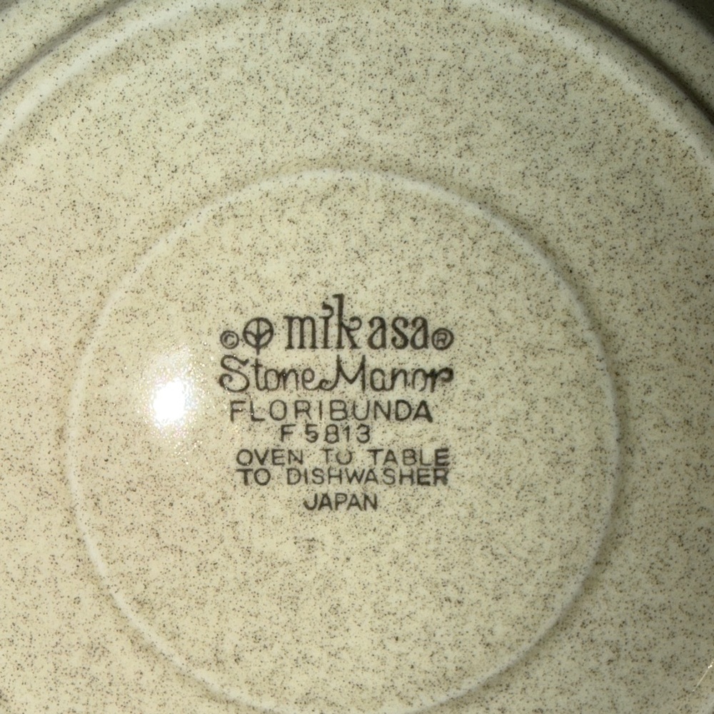 Vintage Mikasa Japan Floral Stoneware Cup and Saucer Set - Picture 3 of 5